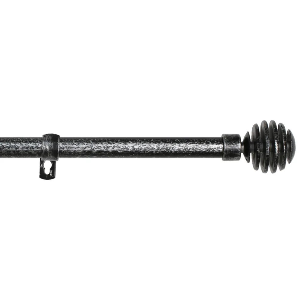 Barra de forja extensible y decorativa(negro+gris, 160-310cm bola rota) en Bronce Envejecido