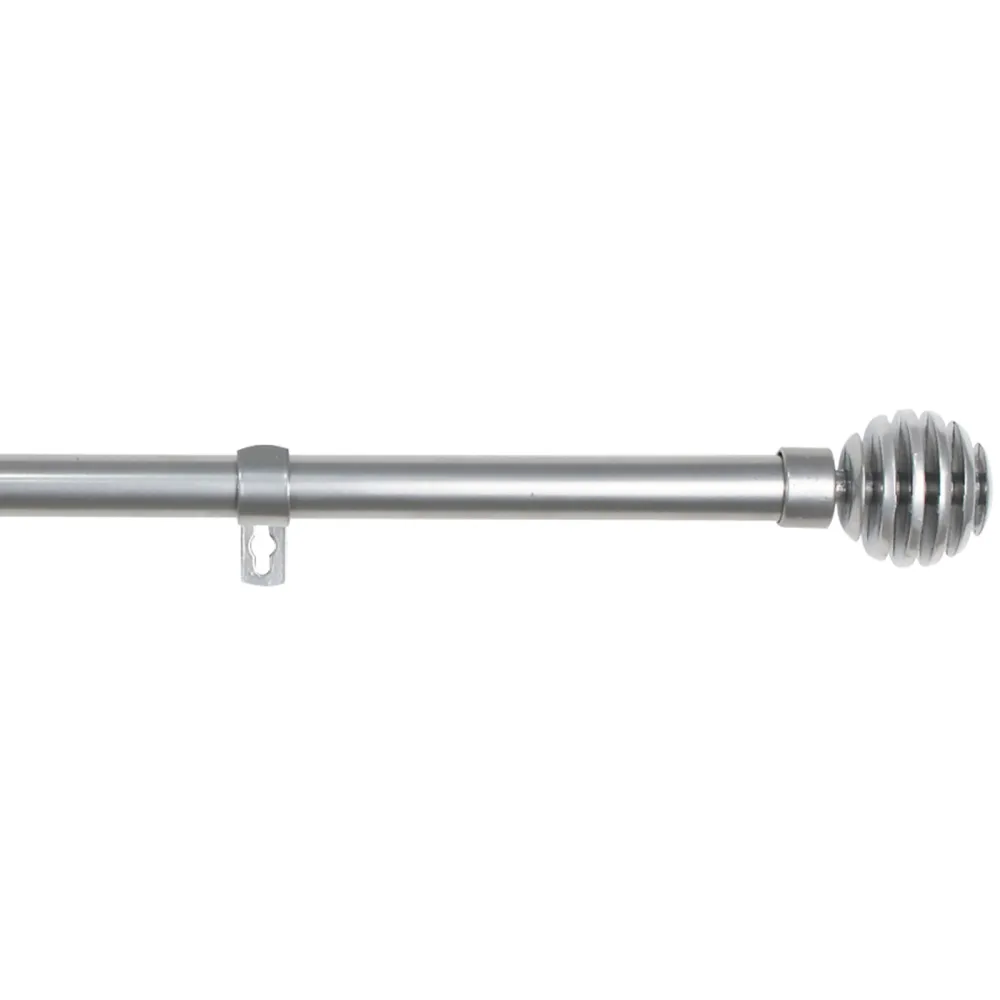 Escultura de Jardín Premium Barra de forja extensible y decorativa (gris, 120-210cm bola rota)