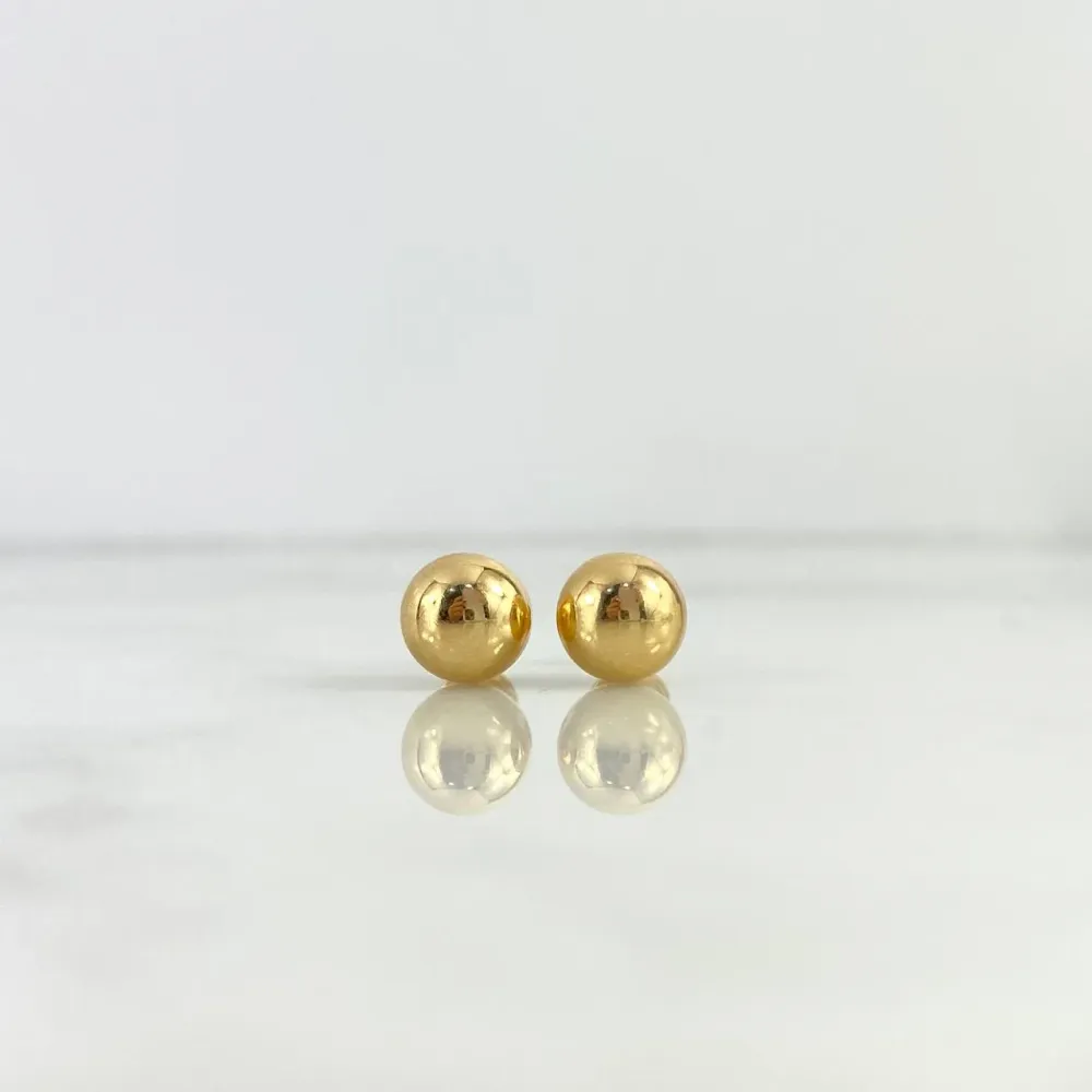 Estatuilla de Jardín Topos Bola 0.85gr / 7mm Lisa Oro Amarillo 18K *