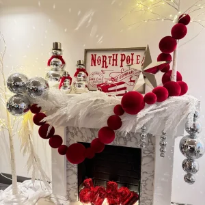 Figura Ornamental Guirnalda de esferas gigantes Tela VR / Masivo Ball fabric garland VR Blanca