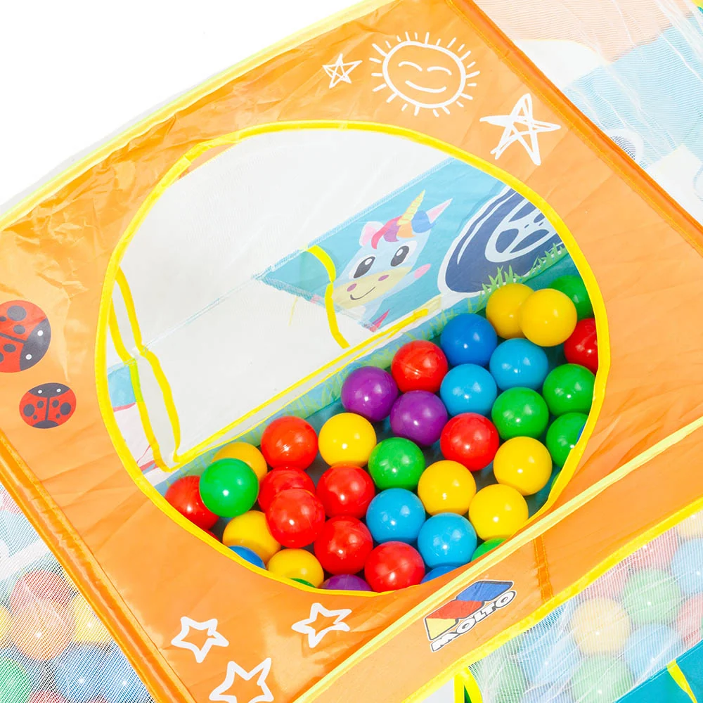 Parque de Bolas Dobrável com 25 Bolas Coloridas con Base Incluida