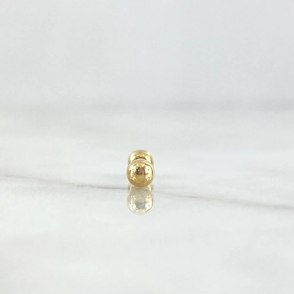 Piercing Chispa 0.25gr / 1.2cm / Bola 3mm. Bola Rosca Oro Amarillo (Joya) en Resina de Alta Densidad
