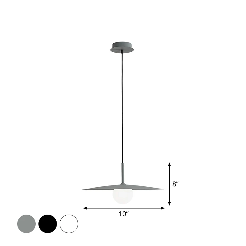 Platillo volador nórdico, lámpara colgante de metálico, colgante de techo para restaurante individual con pantalla de cris...