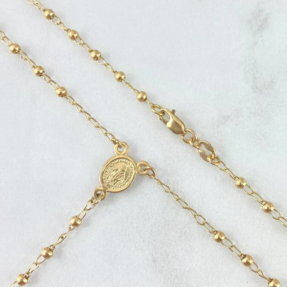 Rosario Virgen Milagrosa 4.15gr / 50cm / 2.2mm Bola lisa Oro Amarillo © para Jardín Moderno