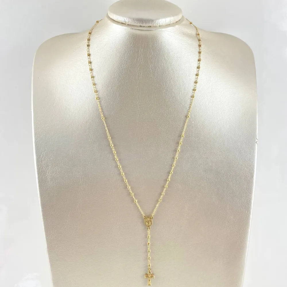 Rosario Virgen Milagrosa 4.15gr / 50cm / 2.2mm Bola lisa Oro Amarillo © para Jardín Moderno