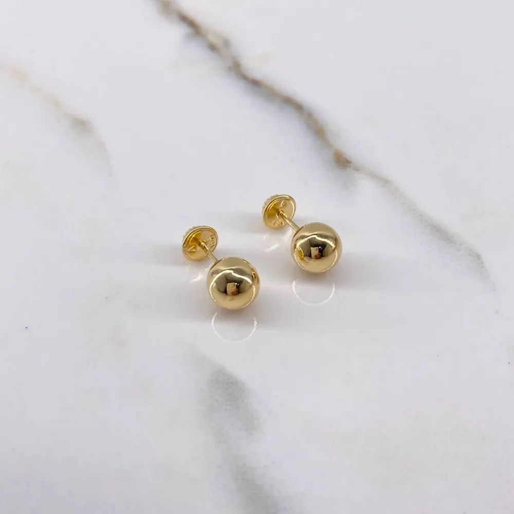 Topos Bola 0.7gr / 7mm Lisa Oro Amarillo & para Jardín Moderno