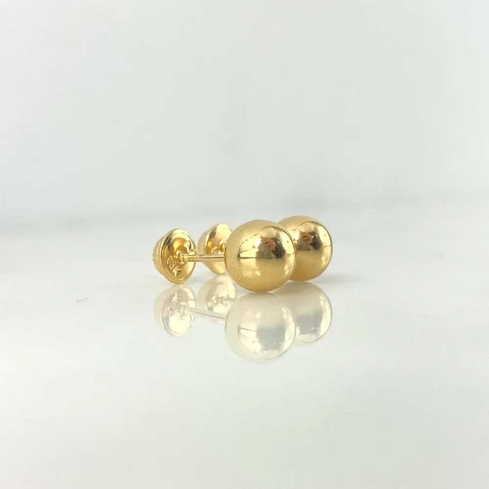 Topos Bola 0.85gr / 7mm Lisa Oro Amarillo en Bronce Envejecido