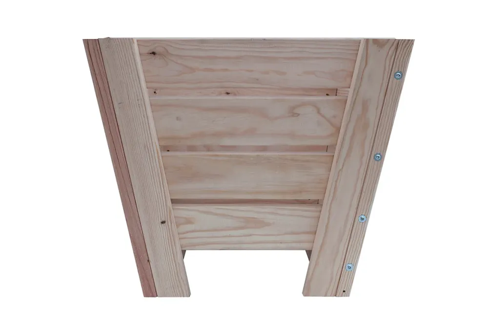 Macetero Abril Abierto De Madera Puro De 60 X 60 X 52 Cm 10° 90l + Bolsa Geotextil, Ideal Para Interior.. con 3 Macetas de...