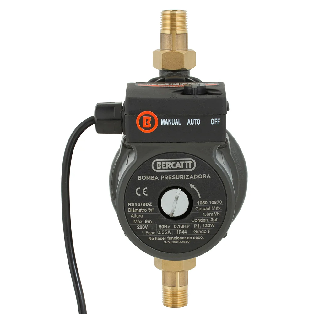 Bomba Agua Superficie Presurizadora 120W Bercatti RS15/90-Z