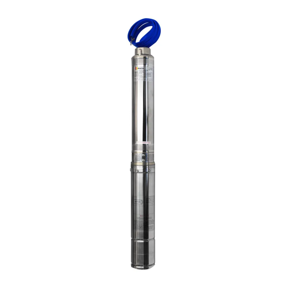 Bomba Sumergible Pozo Profundo 1HP 100mm Krafter QJD8-28/6-0,075YT