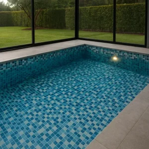 Mosaico Piscina Mix Celeste 32.7x32.7 cm