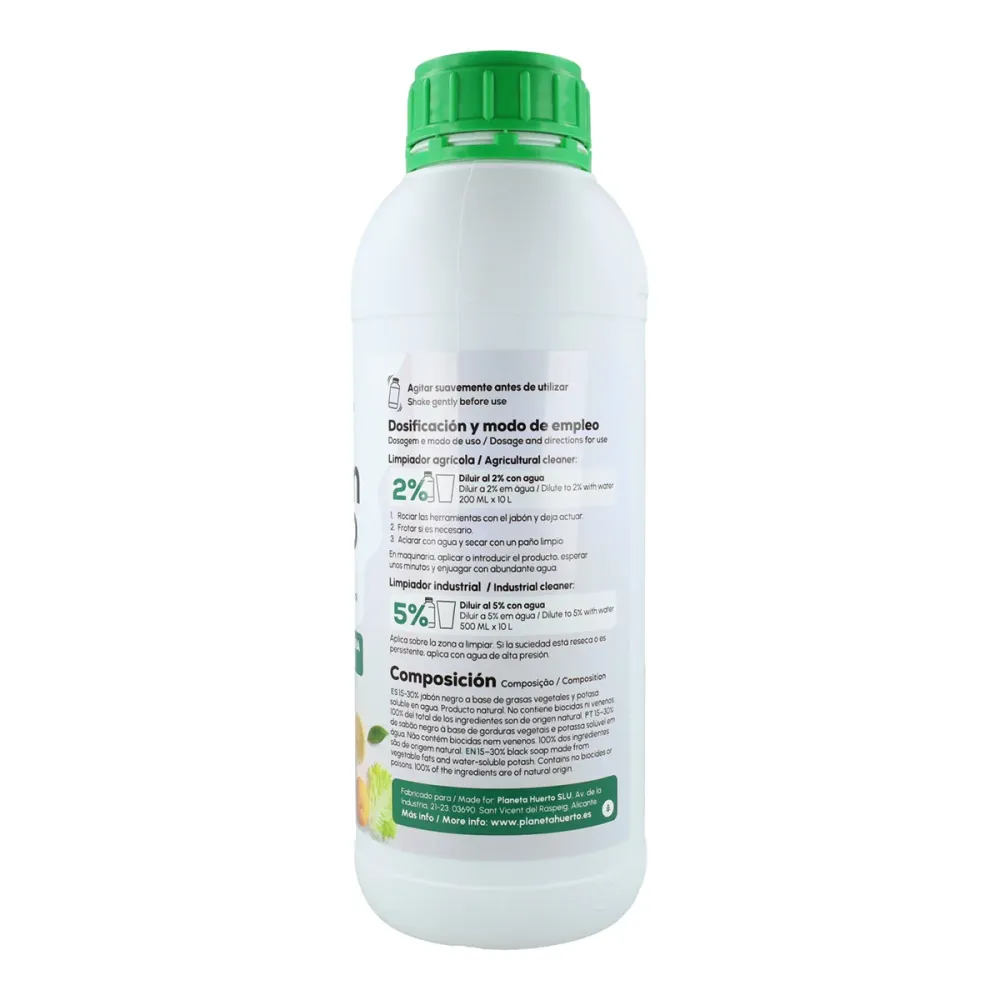 Jabón potásico Negro Planeta Huerto 1 L - 20W de Potencia