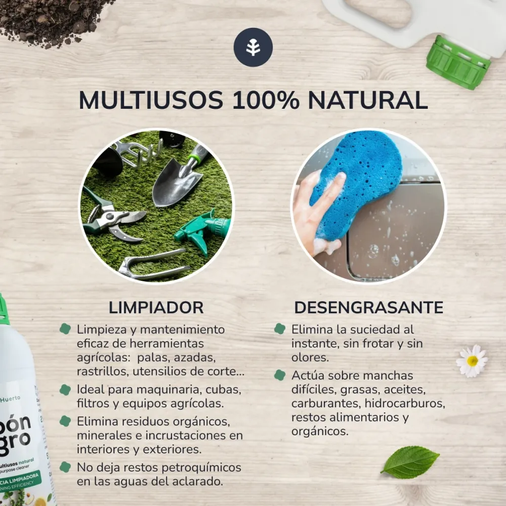 Jabón potásico Negro Planeta Huerto 1 L - 20W de Potencia