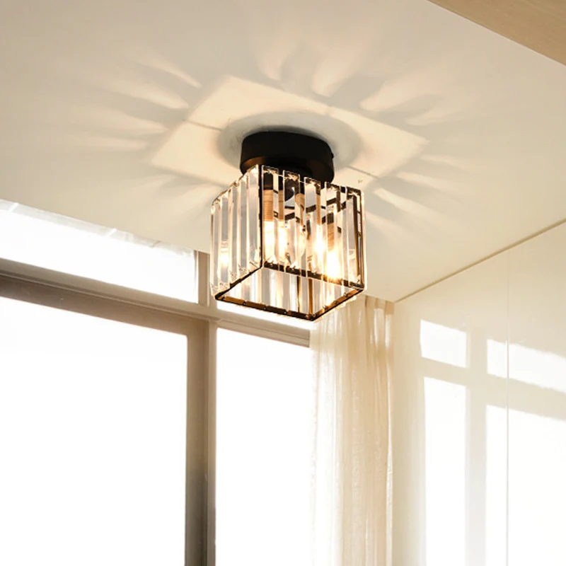Lámpara LED de Espectro Completo Lámpara de techo de pasillo cuadrada/cilíndrica Simplicity Crystal 1 bombilla Lámpara de...
