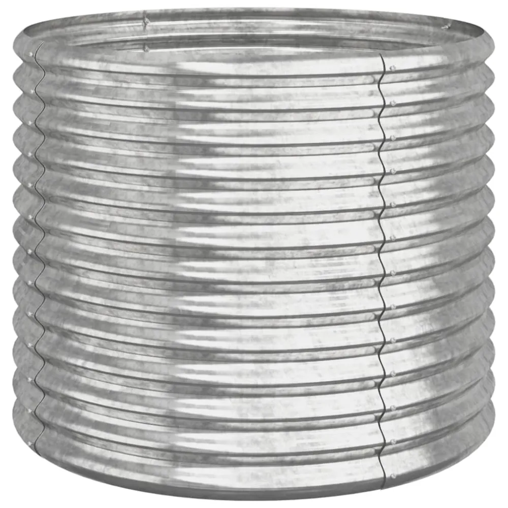 Tanque para Mezcla de Fertilizantes vidaXL jardinera de acero recubrimiento en polvo plateado 80x80x68 cm