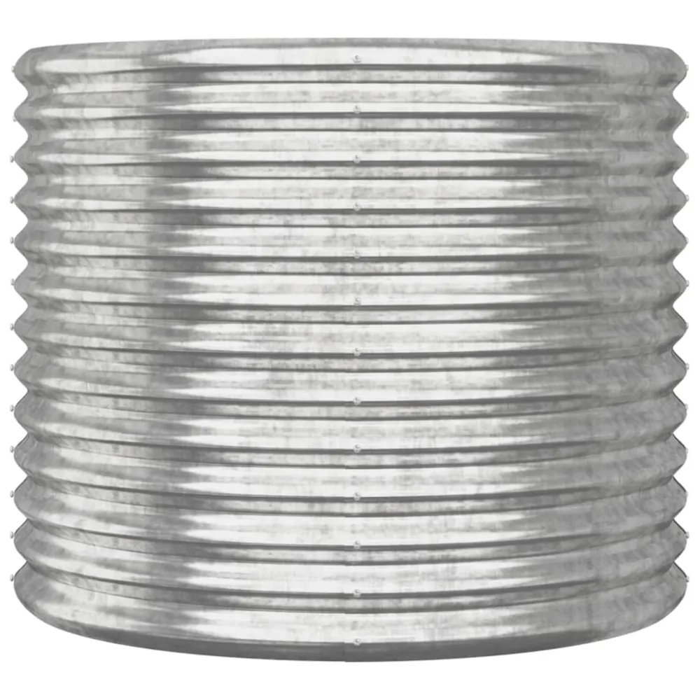 Tanque para Mezcla de Fertilizantes vidaXL jardinera de acero recubrimiento en polvo plateado 80x80x68 cm