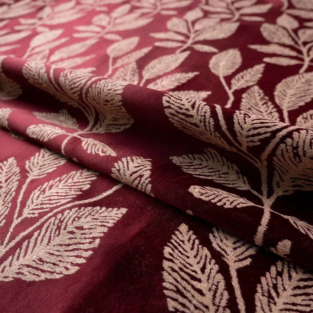 ANTISOLAR JACQUARD BORDO ZINFANDEL HOJAS para Plantas Trepadoras