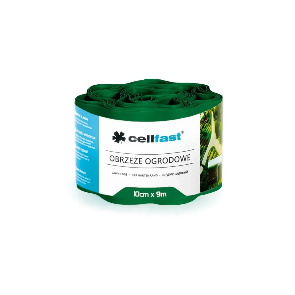 Borde de jardín corrugado 10cm x 9m Cellfast verde sombrío