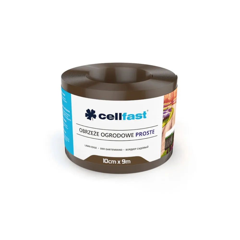 Borde de jardín directo 10cm x 9m Cellfast marrón Kit de 5 Unidades