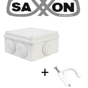 Cubre Generador Impermeable SAXXON SWD015LMGNCC5MMR - Paquete de Caja de Conexiones 8 Entradas 150x150x70mm con Bolsa de G...