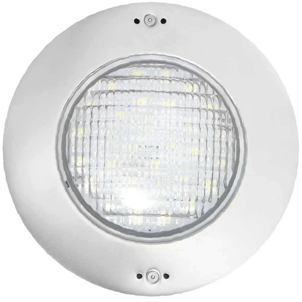 Calentador Electrico Lampara LED para Piscina, De lujo, PANDA, Blanco Calido, 50W, Acero Inoxidable,10” DLX-10N-B-50W-12A