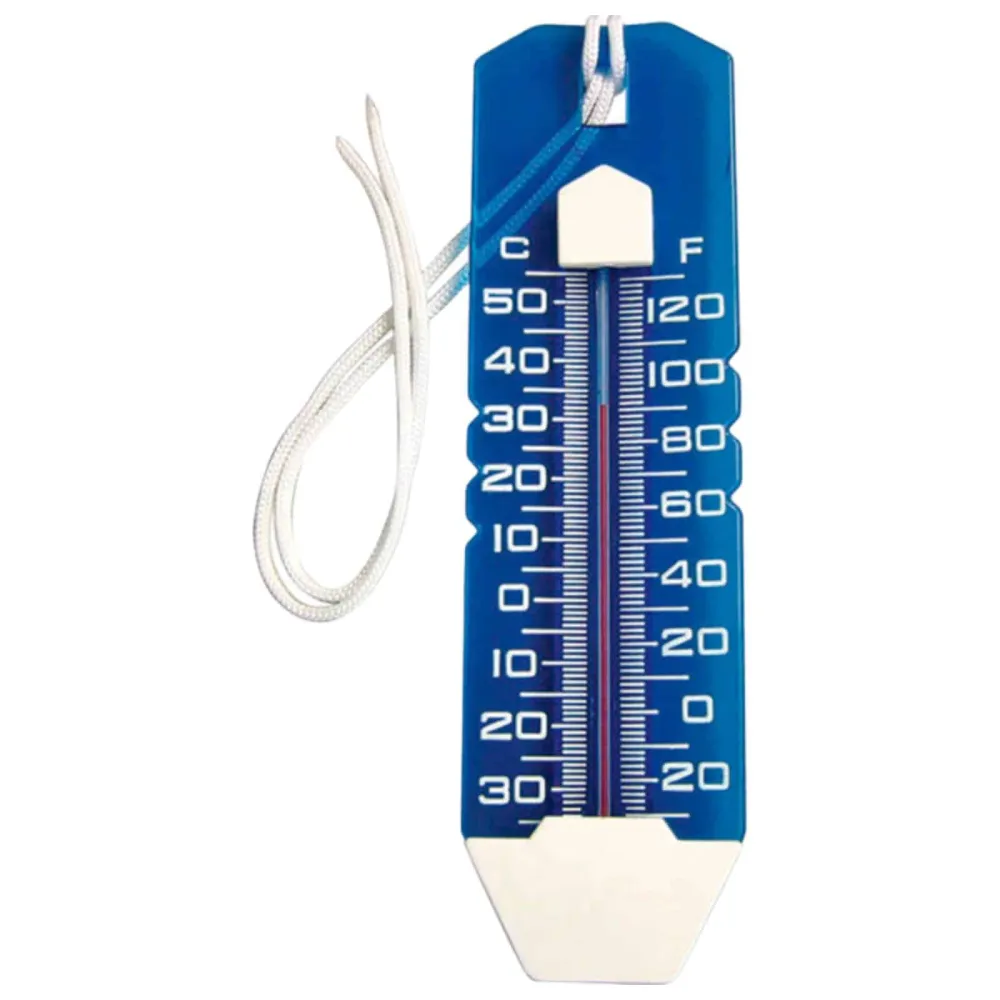 Termómetro para piscina kokido azul jumbo extenso flotante con cuerda contro