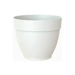 Artevasi Macetero Plástico Capri Campana Blanco 25cm para Cultivo de Hierbas