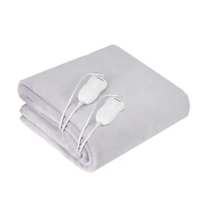 Briebe EB1131 Calienta Camas Eléctrico Doble, Medidas 150x160 cm, 3 Niveles Temperatura, Lavable, Polar, 120, Blanco en Co...