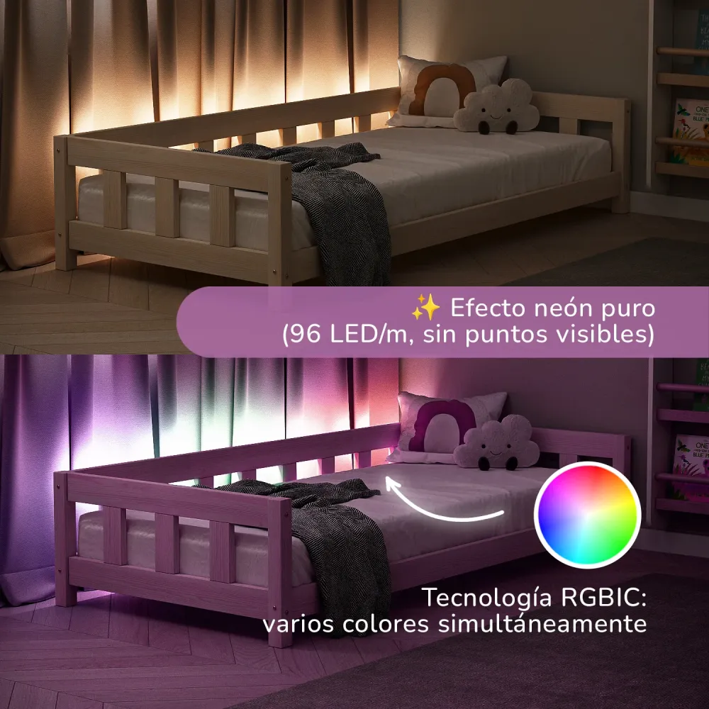BusyKids Iluminación Ambiental Compatible – un sistema de iluminación inteligente para camas infantiles