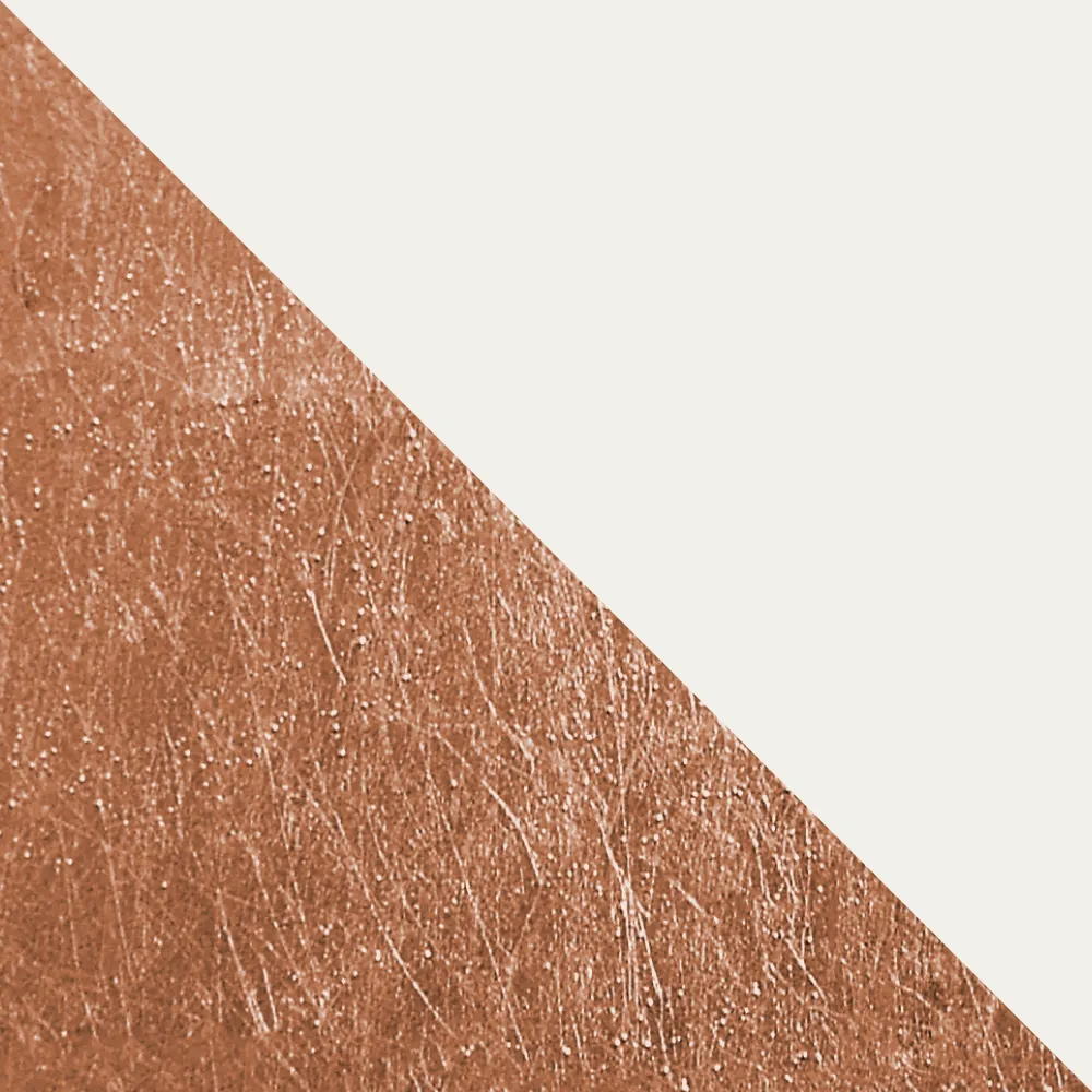 Chapeau lámpara pendiente, 1xE27, max 42w, blanco mate/hoja de cobre, d25cm con Drenaje Mejorado