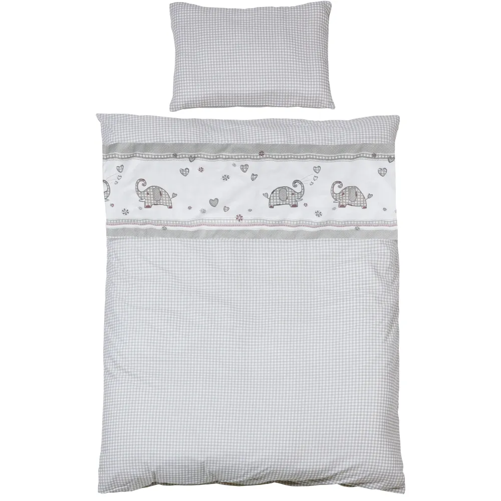 Complete Bed Set 'Jumbo Twins', 70 x 140 cm, Alabastro, including Bedding, Canopy, Nest & Mattress