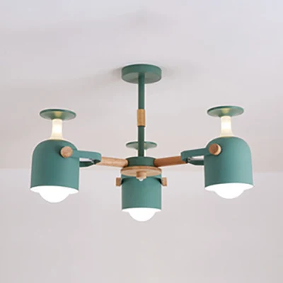 Jardineras de Terracota Esmaltada Lampada sospensione metallo con luci sospensione cilindro stile semplice per camera da l...