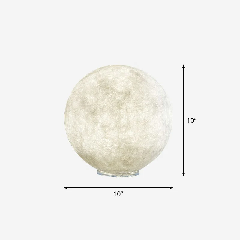Lampada da comodino Simplicity Moon Sphere Lampada da tavolo plastica 1 luce per camera da letto bianco Compatible con Sis...
