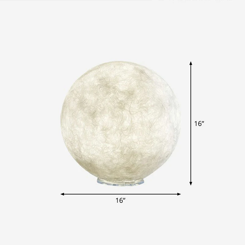 Lampada da comodino Simplicity Moon Sphere Lampada da tavolo plastica 1 luce per camera da letto bianco Compatible con Sis...