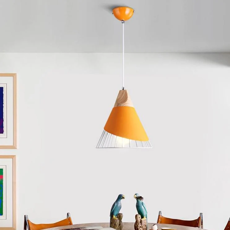 Lampada sospensione conica per scale da camera da letto, metallo, una luce, sofisticado lampada sospensione nordica blu/ve...