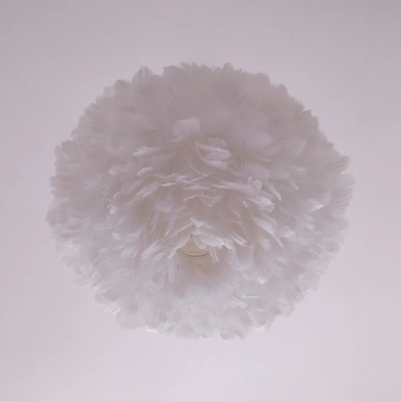Lampada sospensione Feather Rose Blossom Modernista 1 luce grigio/albicocca/rosa Lampada da soffitto sopra il tavolo, larg...