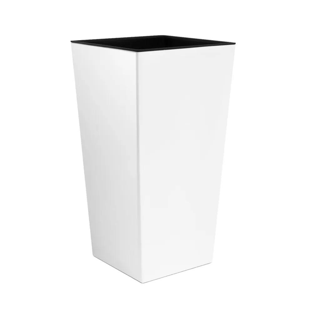 Maceta de Autorriego con Reserva Prosperplast maceta alta blanca, 49l-32,5x32,5x64 cm de plástico - urbi