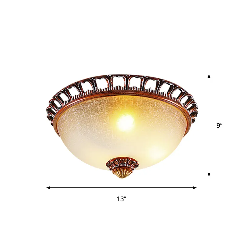 Maceta Biodegradable de Fibra Lampada da incasso cupola vetro opale Countryside 13"/16,5" Ampia camera da letto con 2/3 lu...