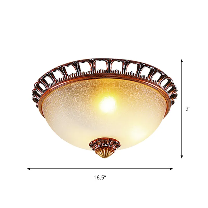 Maceta Biodegradable de Fibra Lampada da incasso cupola vetro opale Countryside 13"/16,5" Ampia camera da letto con 2/3 lu...