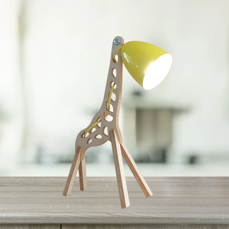 Maceta Biodegradable de Fibra Lámpara de mesa de dormitorio de 1 luz de acero con luz nocturna de campana de dibujos anima...