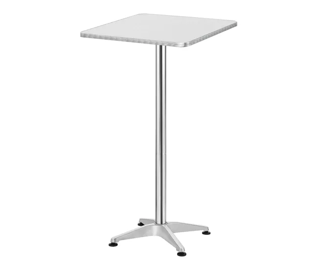 Maceta Biodegradable de Fibra Mesa de Bar y bistro Järpen altura ajustable 75-115 x 60 x 60 cm aluminio MDF plata