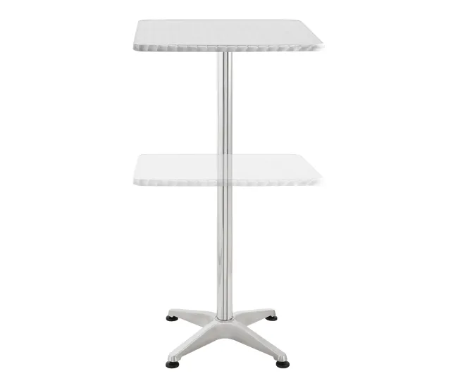 Maceta Biodegradable de Fibra Mesa de Bar y bistro Järpen altura ajustable 75-115 x 60 x 60 cm aluminio MDF plata