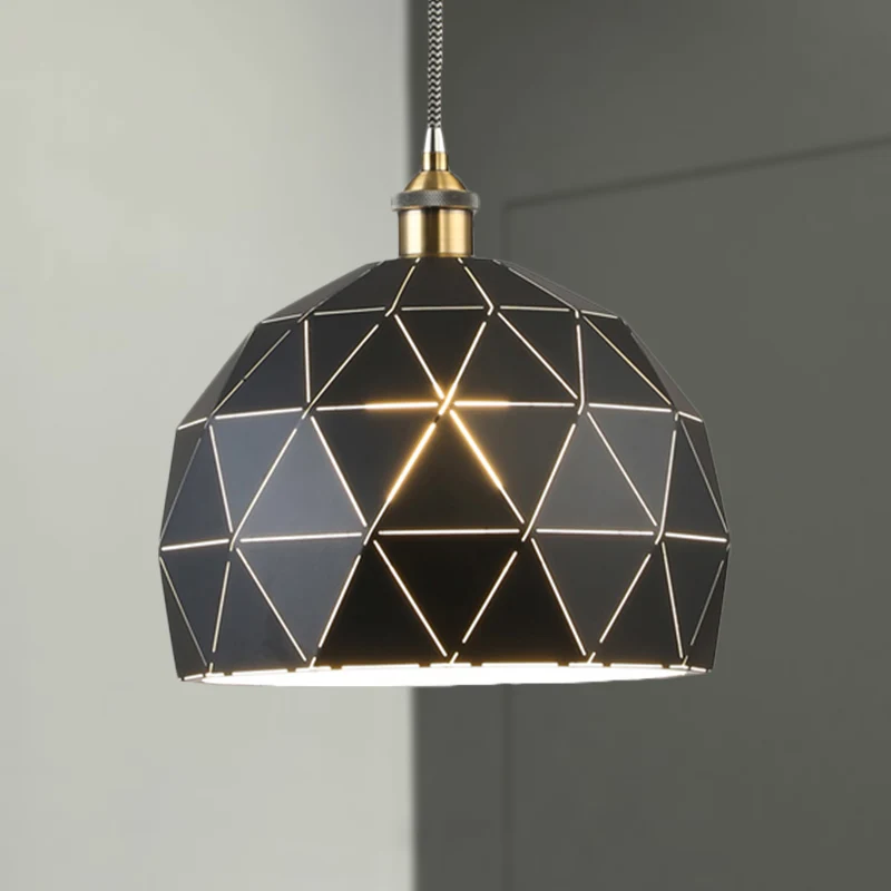 Premium de Alta Calidad Lampada sospensione cupola 1 luce con design piegato, stile reciente, lampada sospensione metallo...