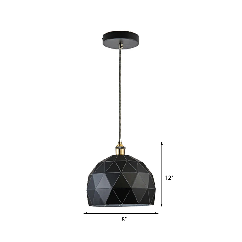Premium de Alta Calidad Lampada sospensione cupola 1 luce con design piegato, stile reciente, lampada sospensione metallo...