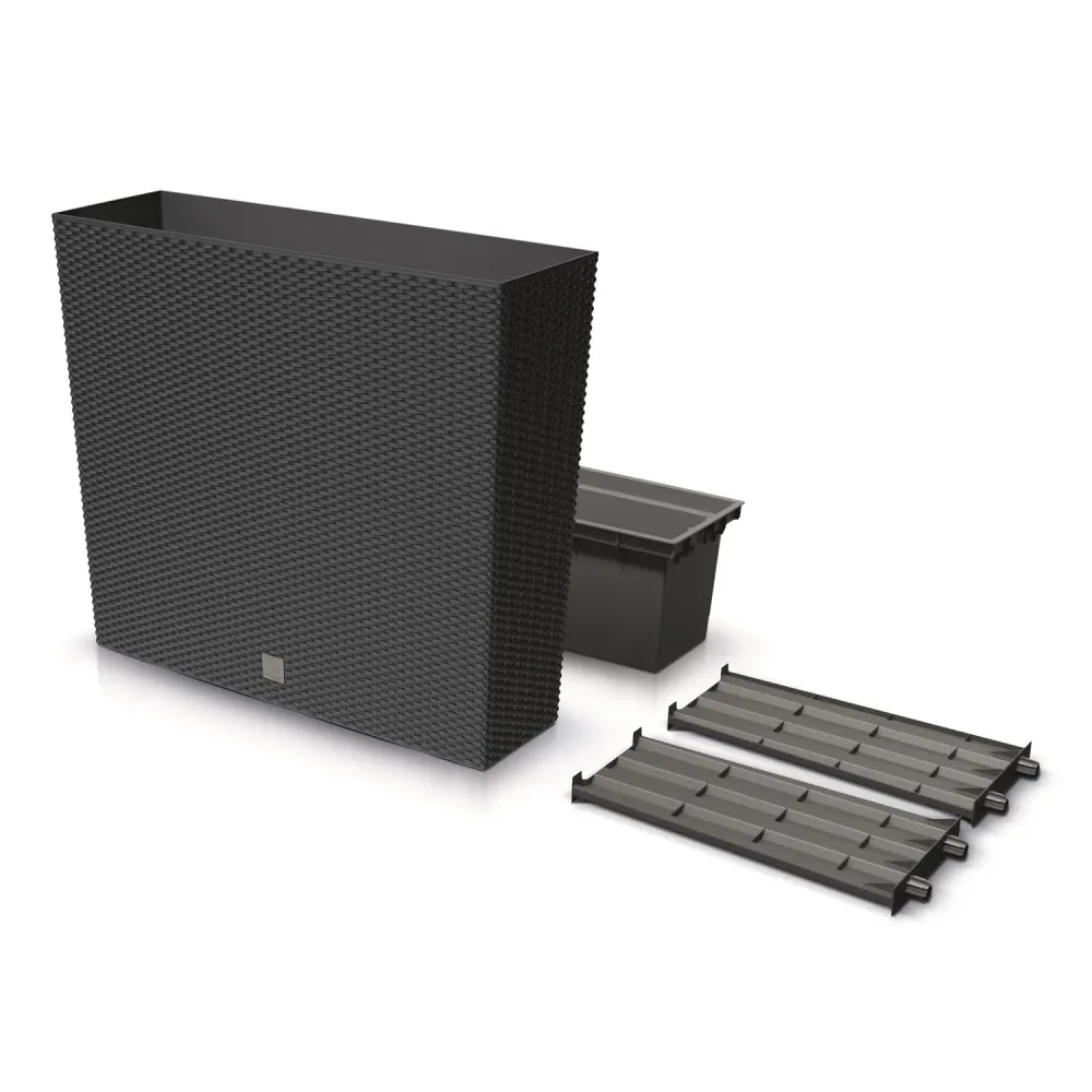 Profesional para Exteriores Prosperplast Rato Case T DRC800T-440U Grande Flower Pot Insert Planter Tower 27L / 100L Rattan...
