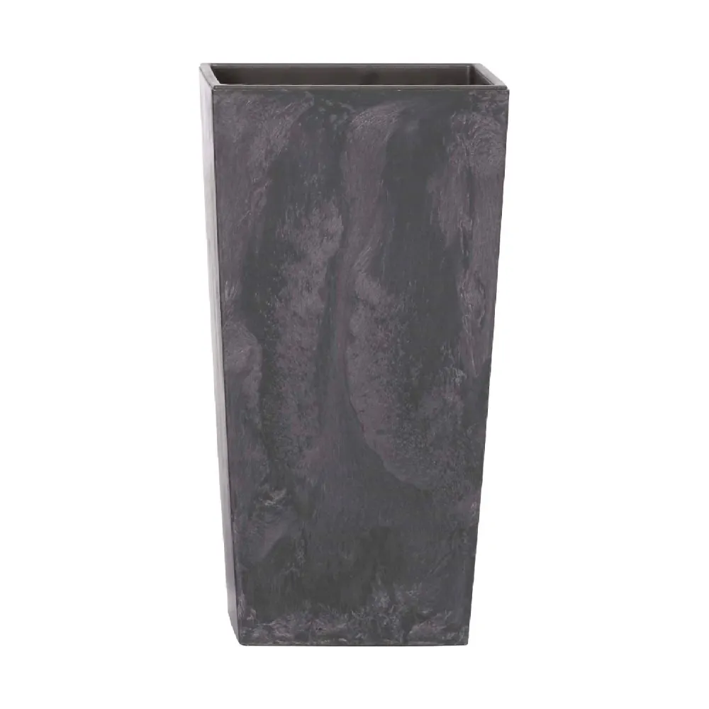 Prosperplast maceta alta antracita, 49l con depósito - urbi square effect (Set de 3)