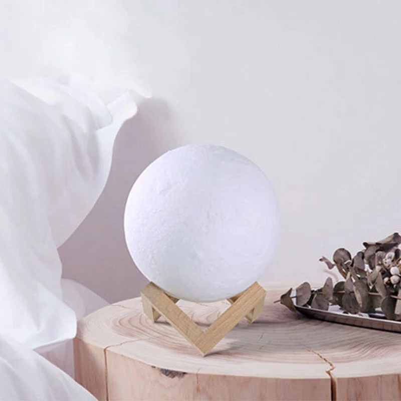 Resistente la Intemperie Lampada da tavolo umidificatore Nordic Creative Moon plastica 1 testa illuminazione notturna per...