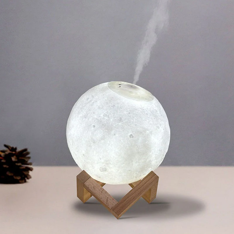 Resistente la Intemperie Lampada da tavolo umidificatore Nordic Creative Moon plastica 1 testa illuminazione notturna per...