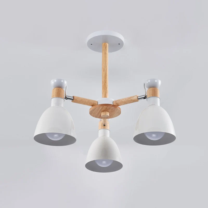 Resistente la Intemperie Lampadario campana stile Macaron Illuminazione sospensione per camera da letto metallo con asta d...