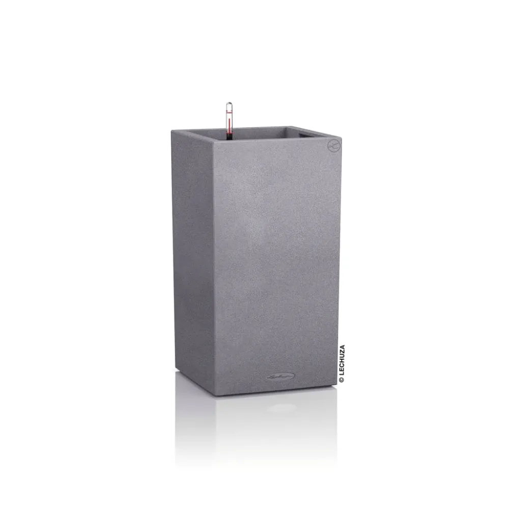 Sistema de Jardín Vertical Modular Lechuza macetero canto stone 40 high integrado gris piedra